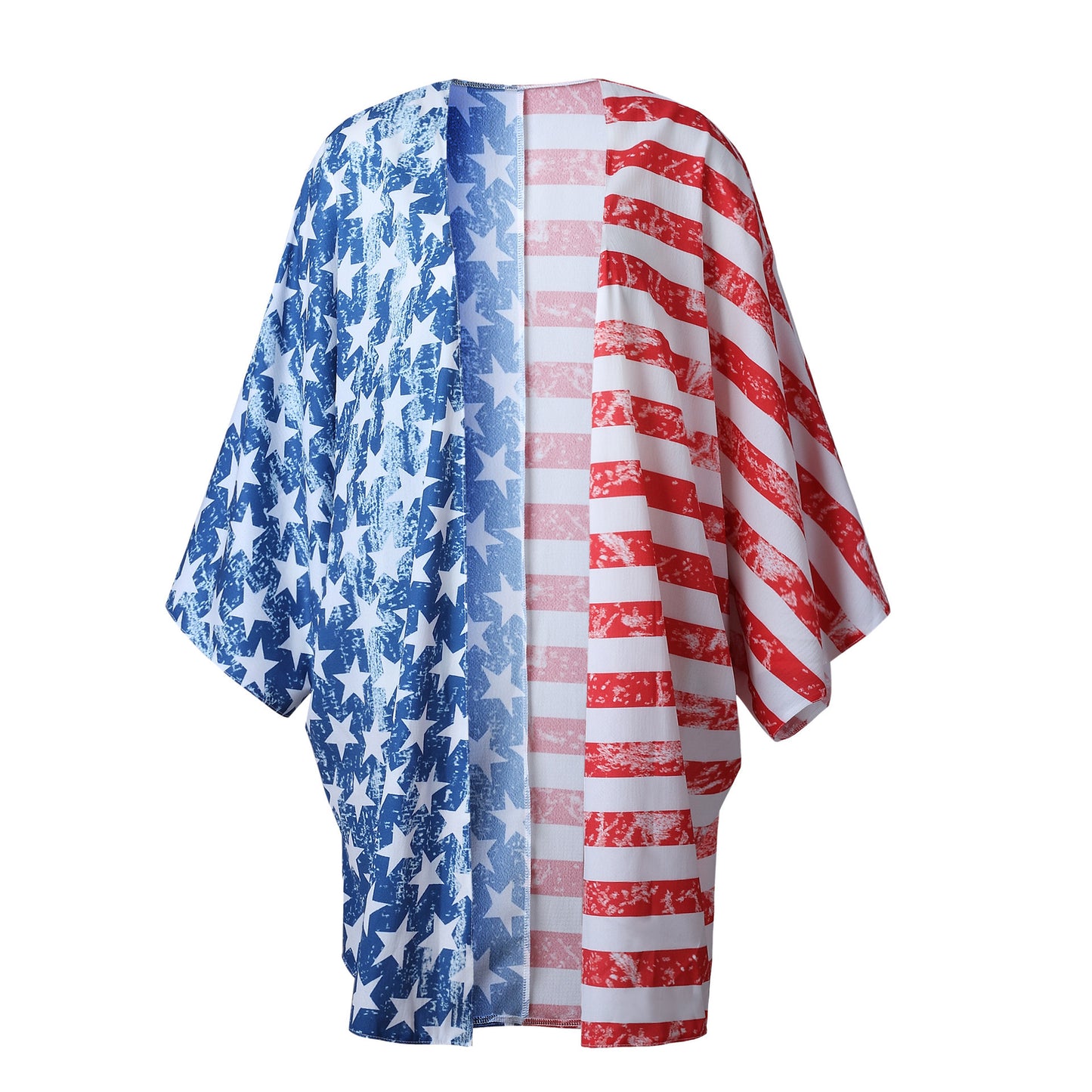 New Independence Day Flag Cardigan Loose Casual Women's Clothing