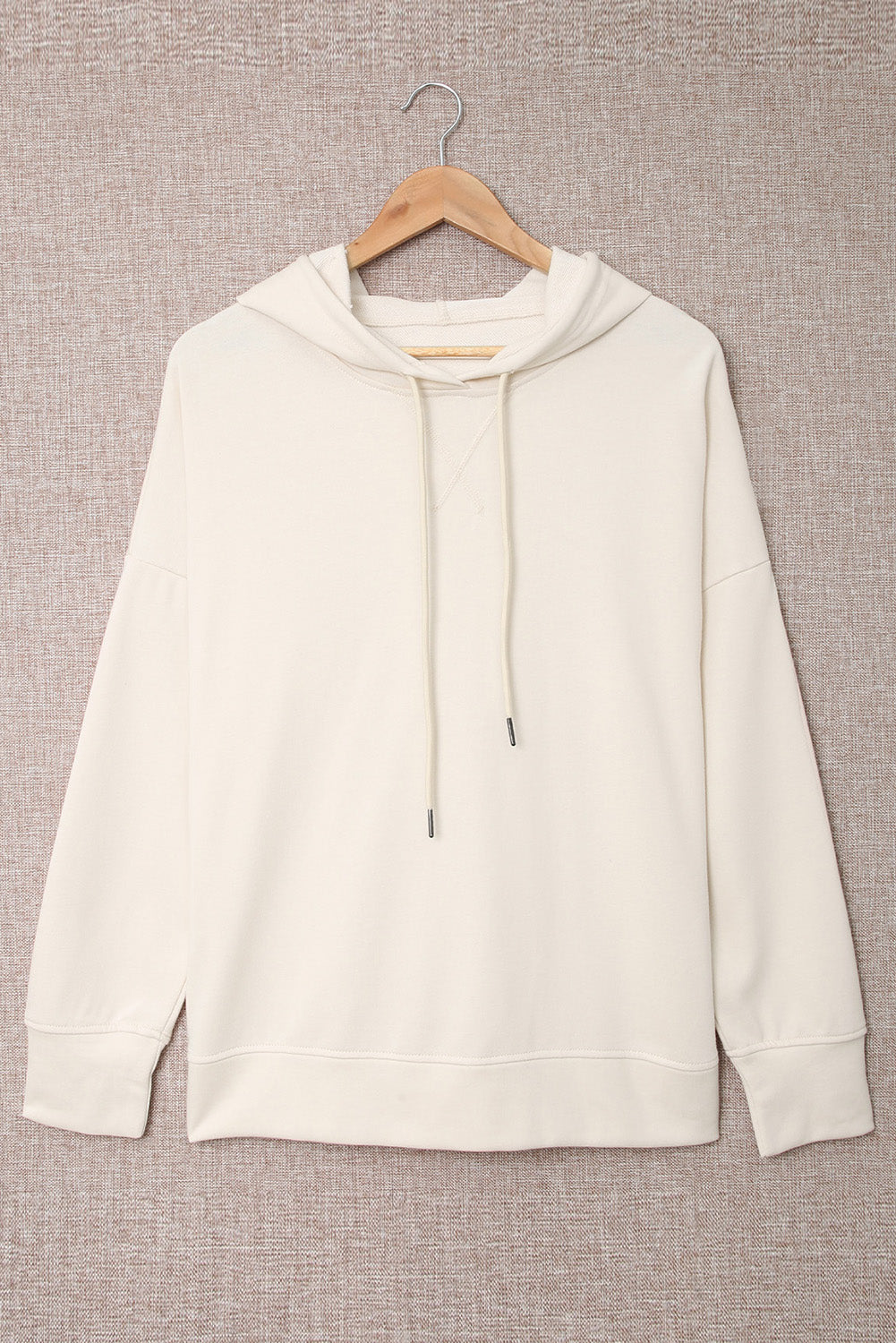 Drop Shoulder Hoodie with Slit