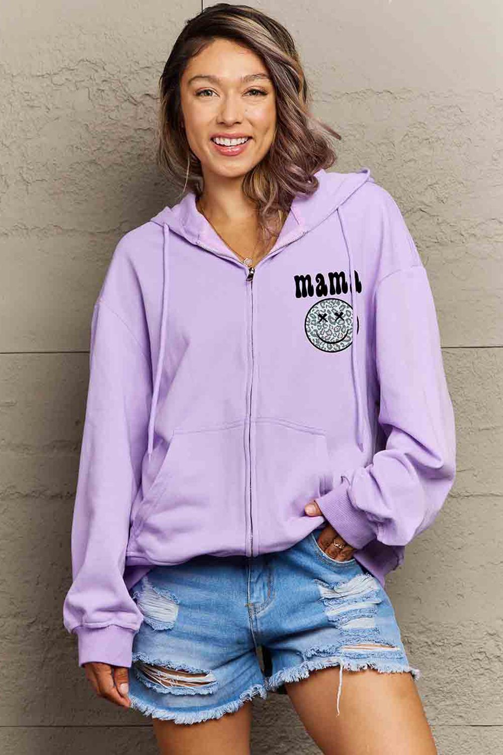 Simply Love Full Size MAMA Graphic Hoodie