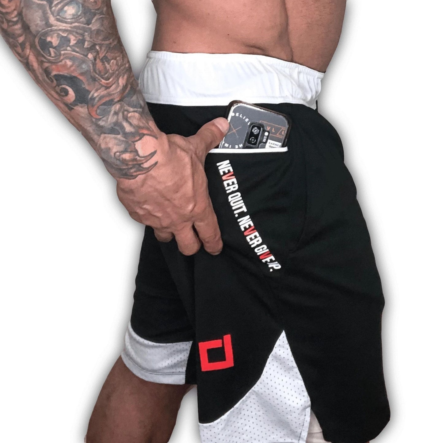 Muscle Men Double Layer Shorts With Multiple Pockets