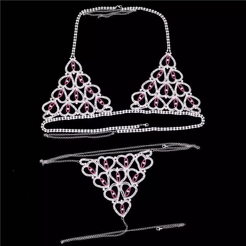 New Beach Body Chain Rhinestone Luxury