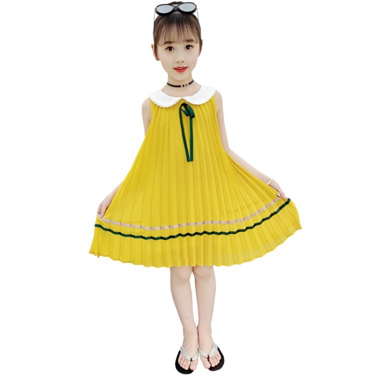 Chiffon princess dress girls summer dress