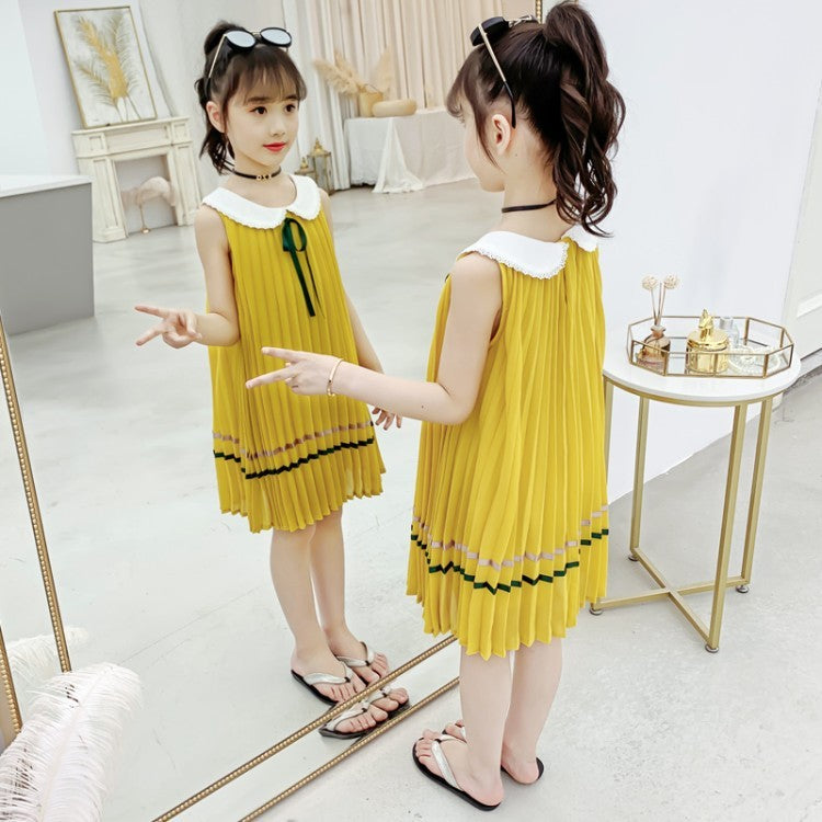 Chiffon princess dress girls summer dress