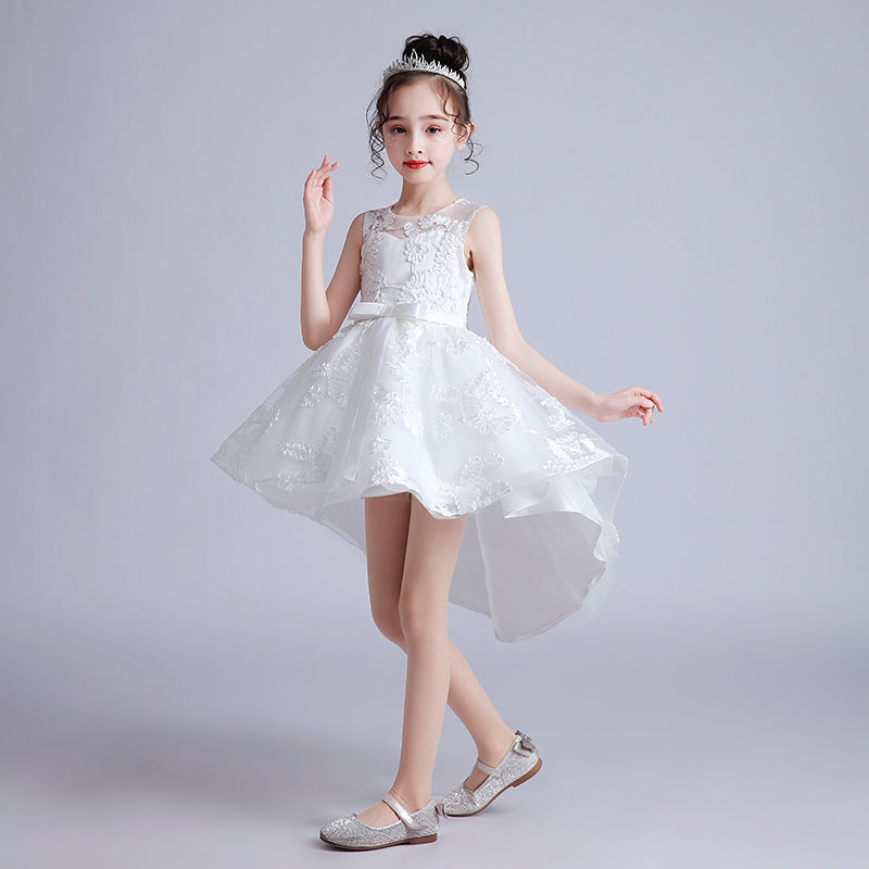 Children's princess dress lace trailing costumes