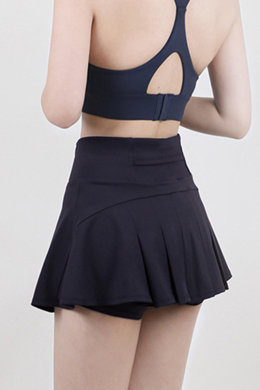 High Waist Pleated Active Skirt