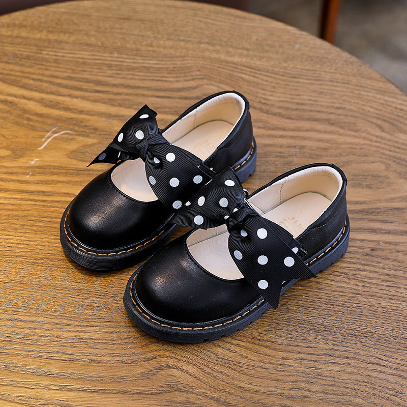 Princess Polka Dot Bow Single Shoes