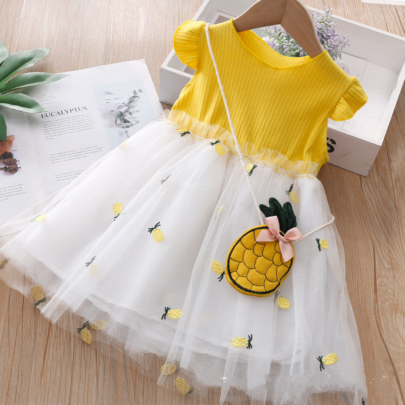 Girls Dress Summer Baby Girl Baby Foreign Style Net Yarn