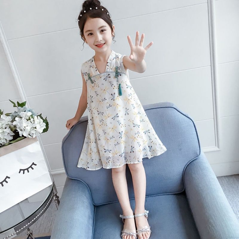 Cheongsam Skirt Western Style kid Skirt Baby Princess Dress