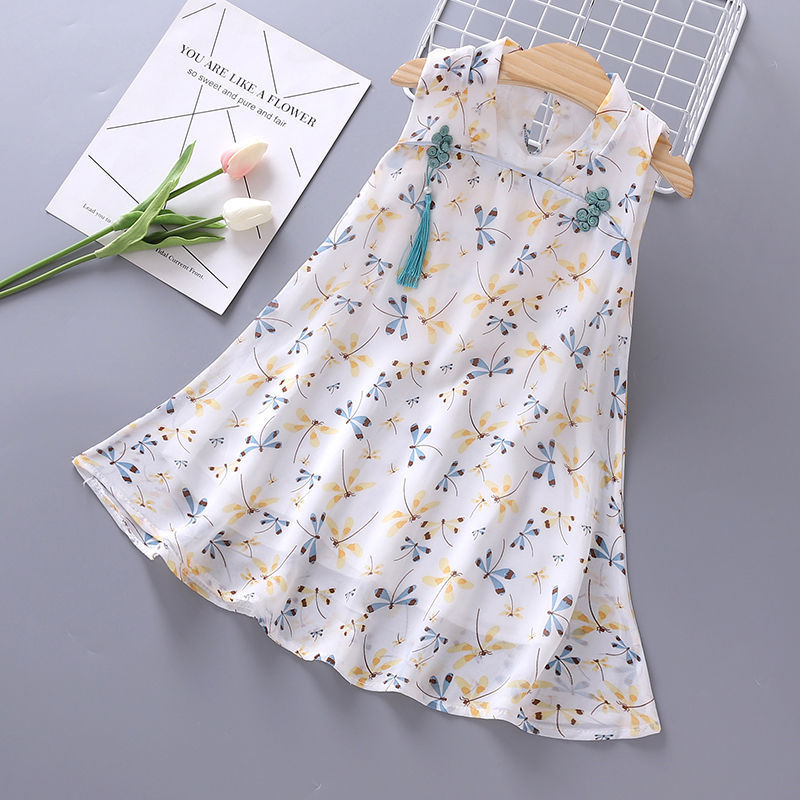 Cheongsam Skirt Western Style kid Skirt Baby Princess Dress