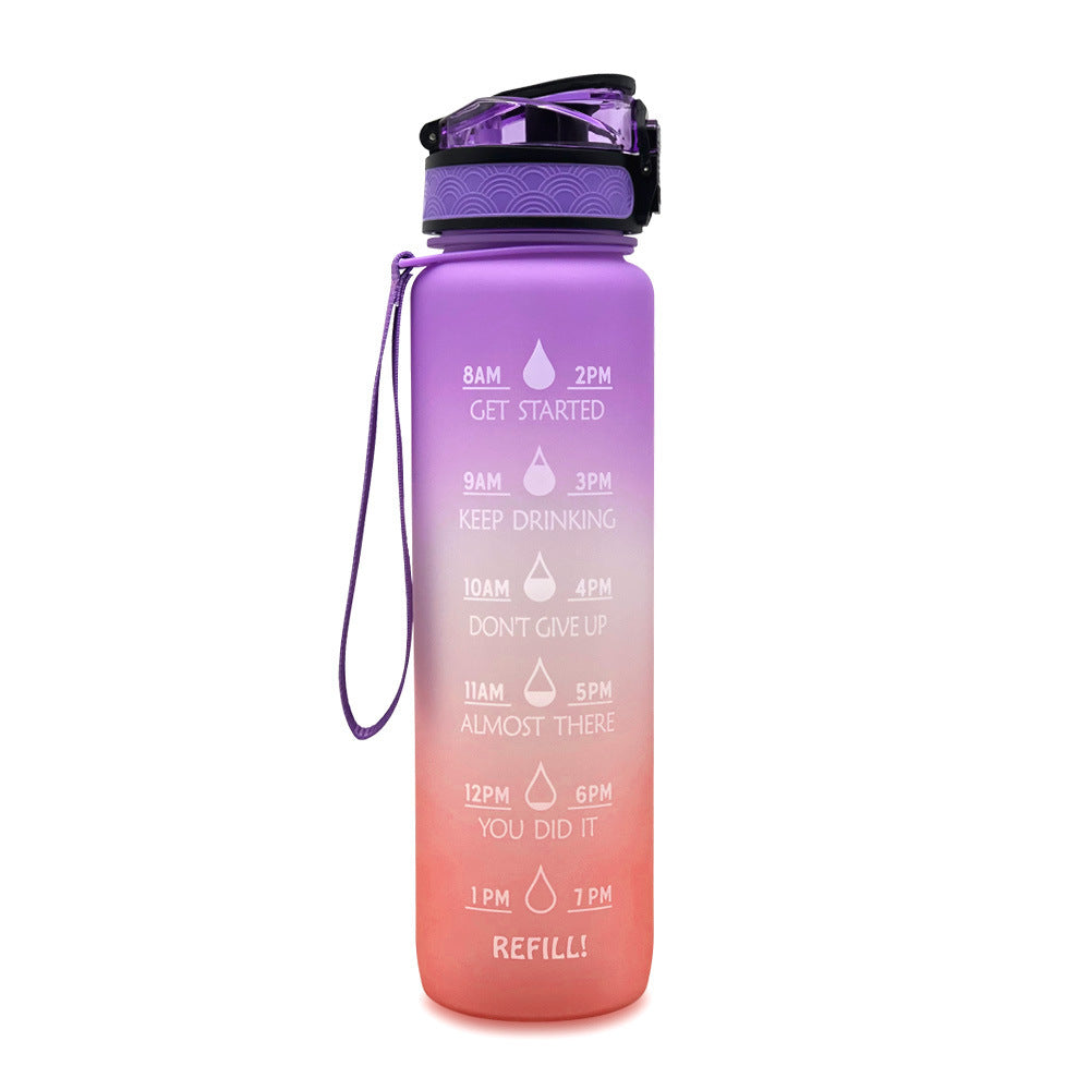 1L Tritan Water Bottle With Time Marker