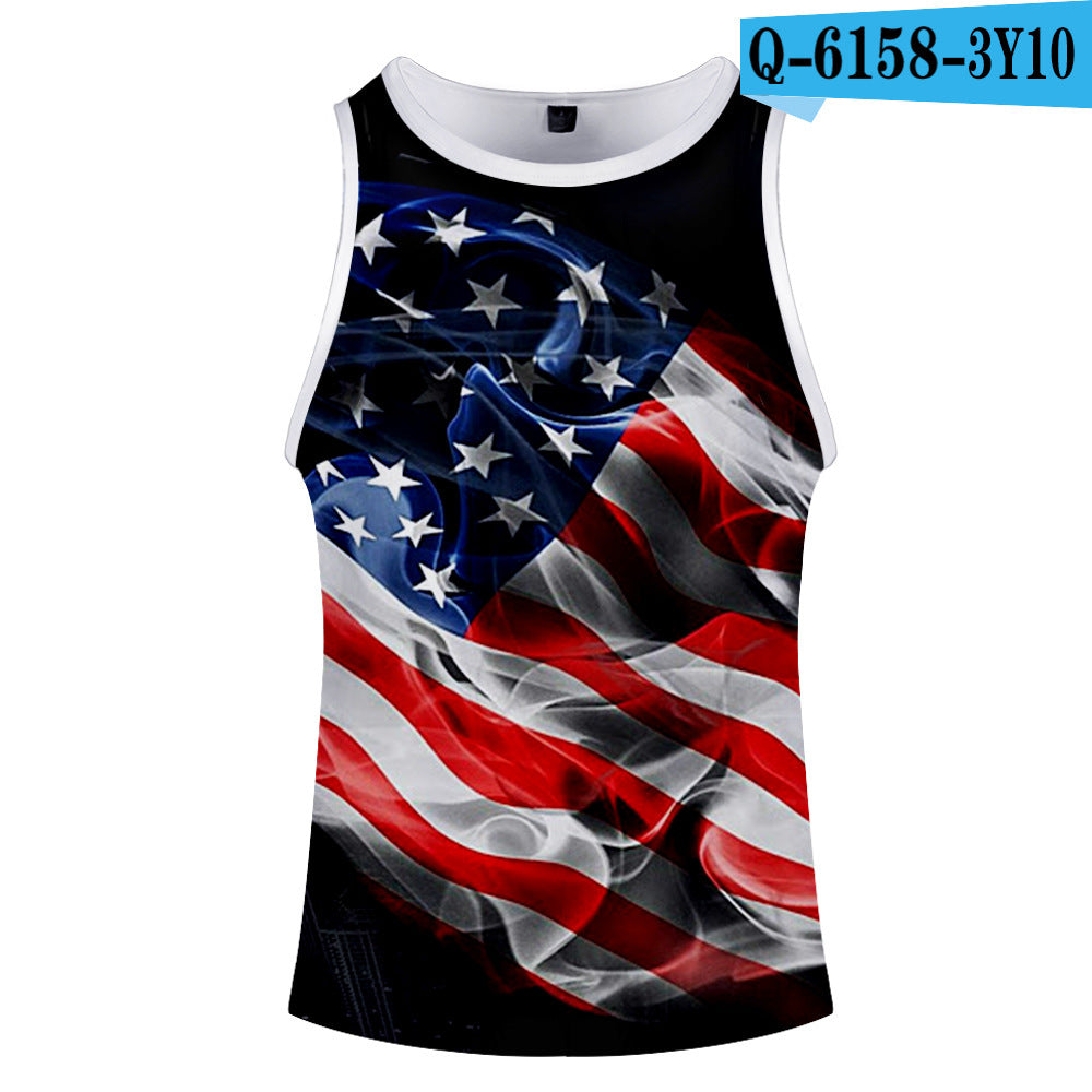 National flag print vest