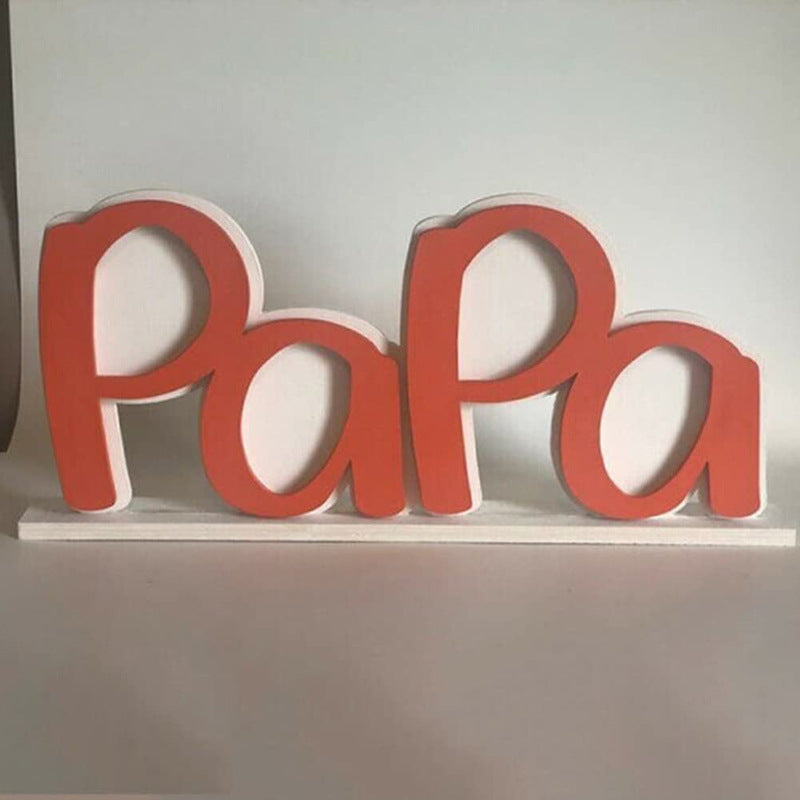 Father's Day Photo Frame Letter Acrylic Papa Photo Frame Decoration Decoration