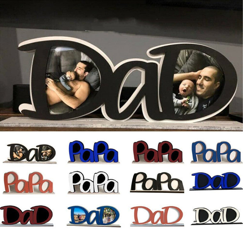 Father's Day Photo Frame Letter Acrylic Papa Photo Frame Decoration Decoration