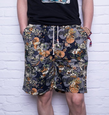 Men Linen Beach Shorts