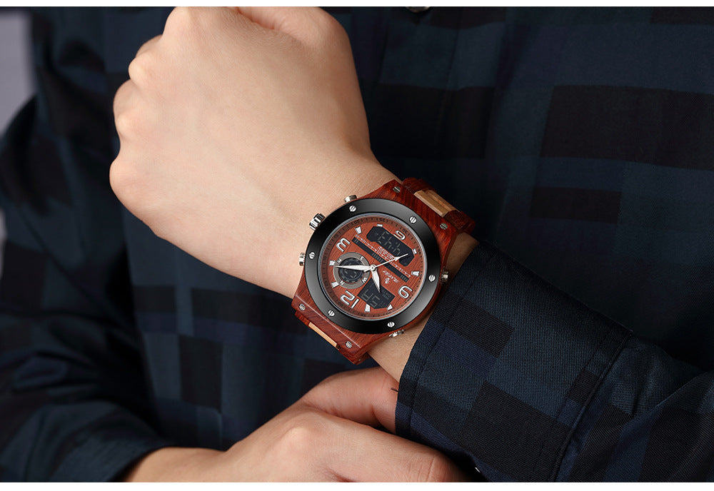 Luxury Wood Watch Handmade Chronograph Man