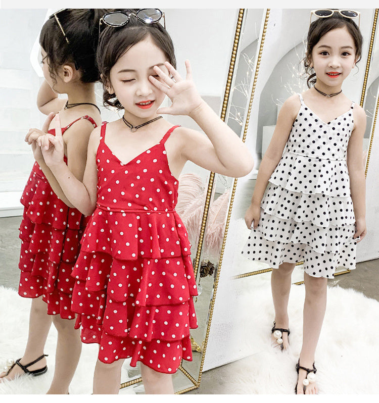 Korean version of princess dress for female baby chiffon