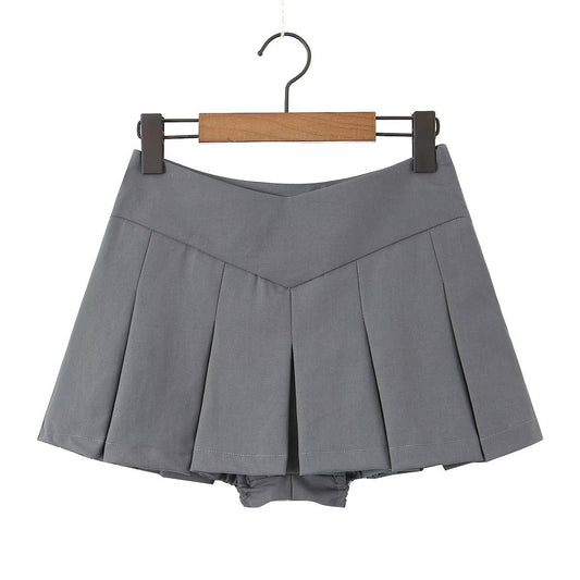 Women's Hot Girl Style V-shaped Waist Pleated Skirt