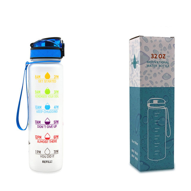 1L Tritan Water Bottle With Time Marker