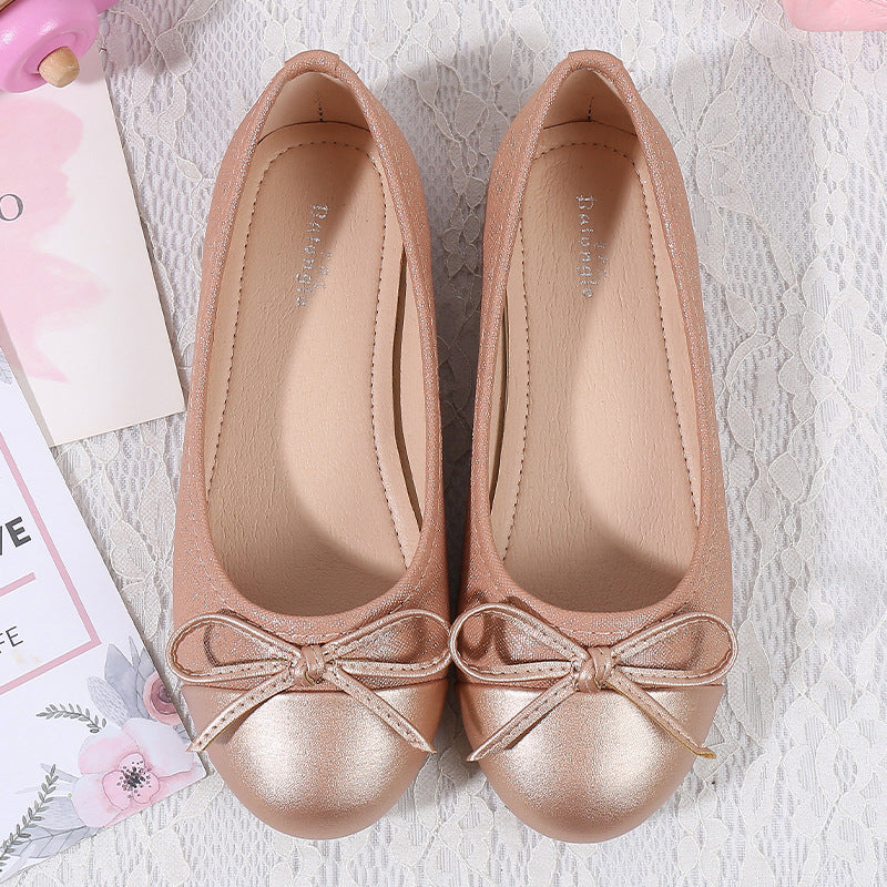 Soft Sole Small Fragrance Bow Beanie Shoes