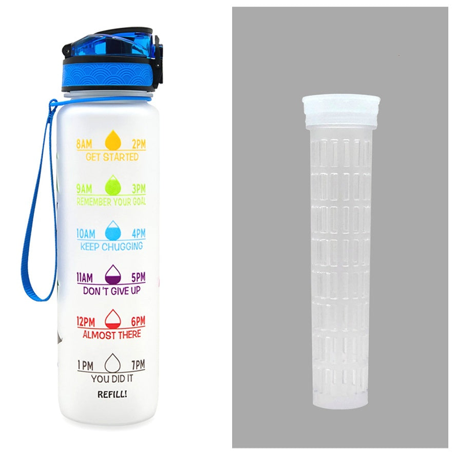 1L Tritan Water Bottle With Time Marker