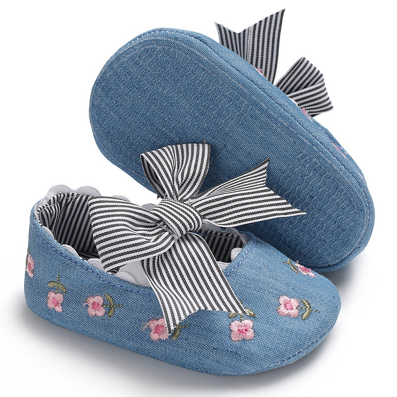 Bowknot Baby Shoes Girl Toddler Anti-Slip Shoe