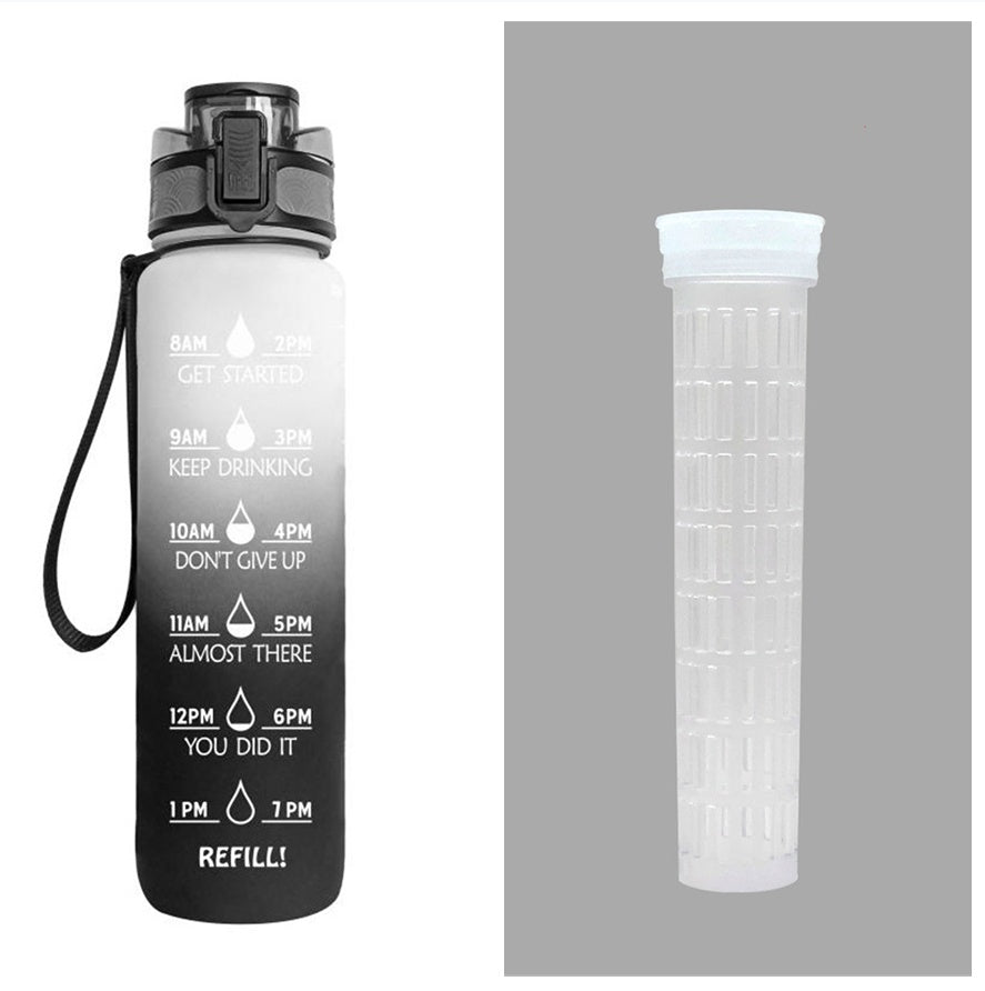 1L Tritan Water Bottle With Time Marker