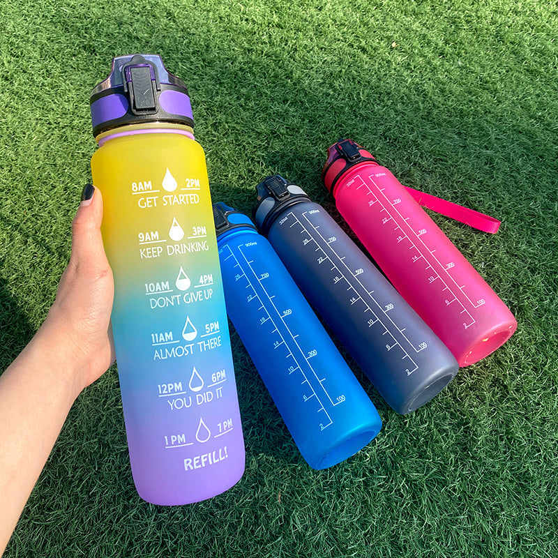 1L Tritan Water Bottle With Time Marker