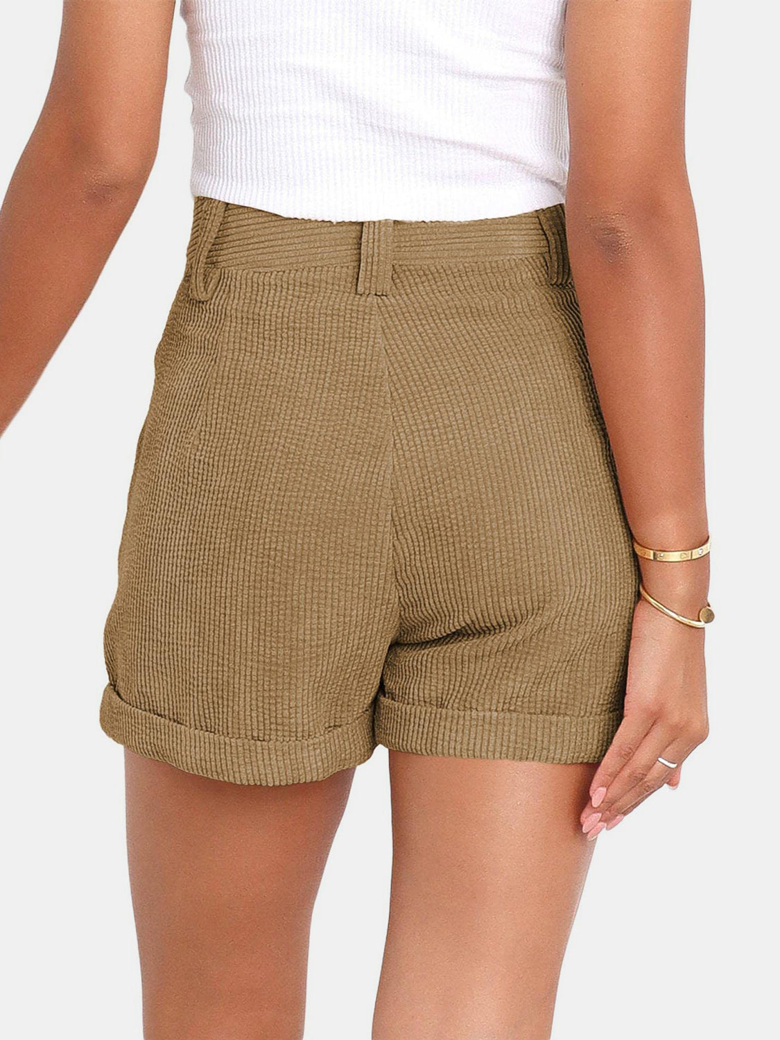 Full Size High Waist Shorts with Pockets