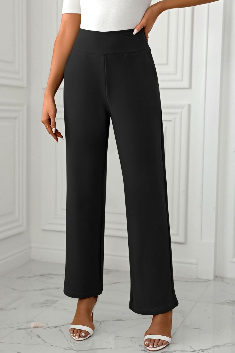 High Waist Pants with Pockets