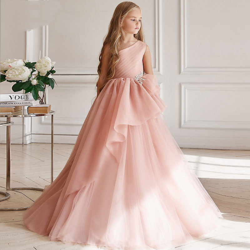 Children Girl Evening Dress Princess Skirt Dress Skirt Long Style