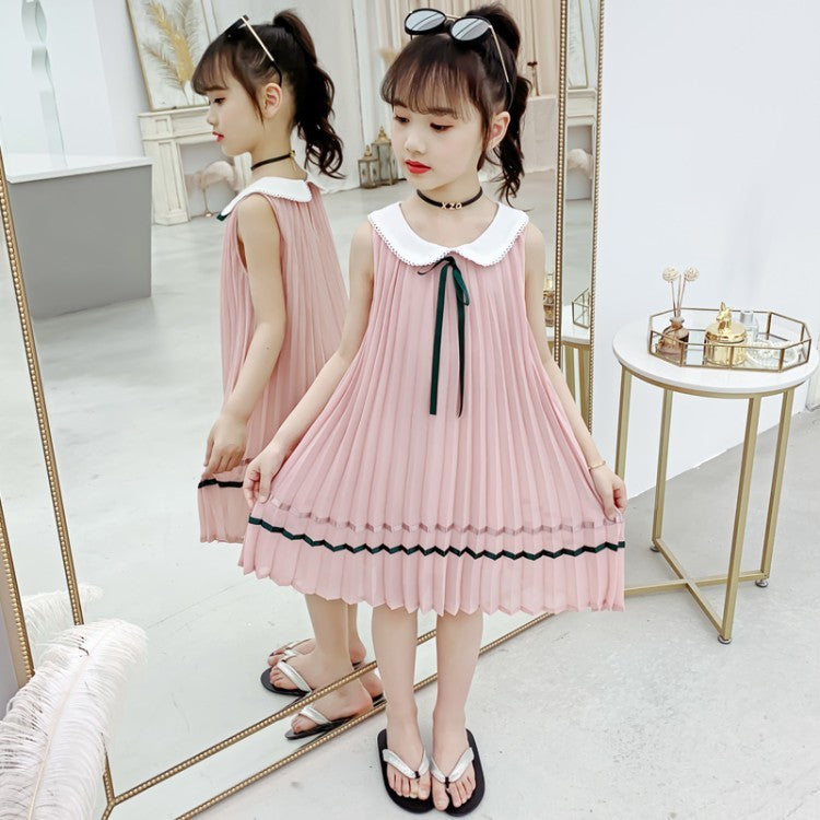 Chiffon princess dress girls summer dress