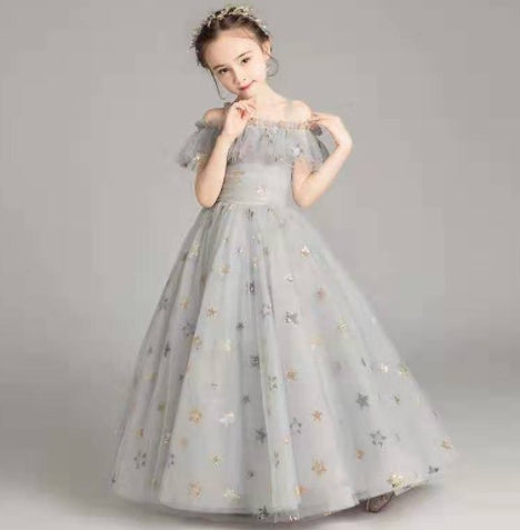 Princess Dress Girl Puffy Flower Piano Costumes