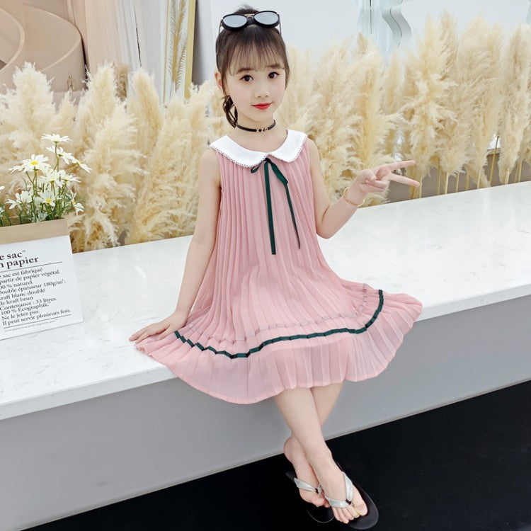 Chiffon princess dress girls summer dress