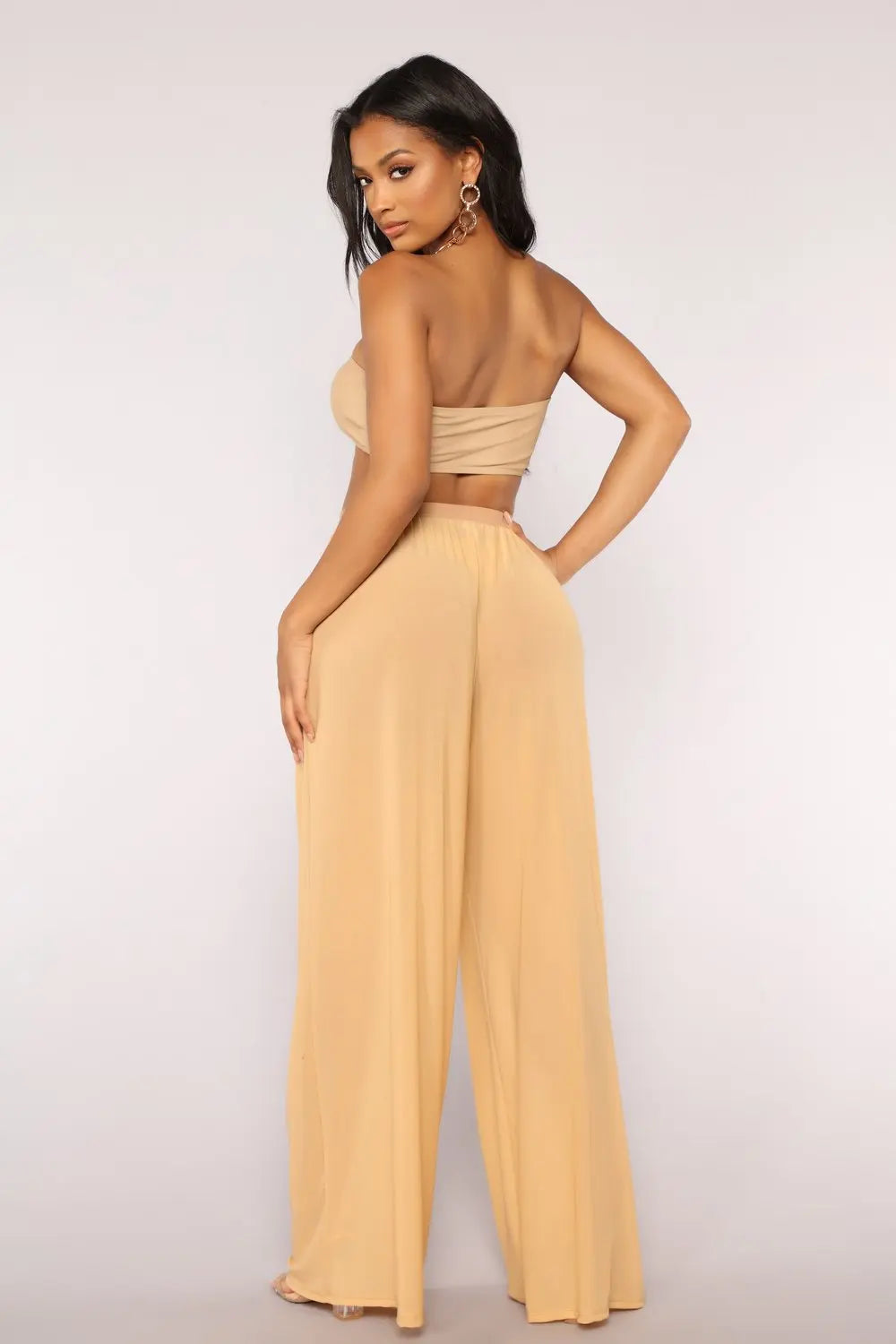 Boho Wide Leg High Waist Mesh Pants