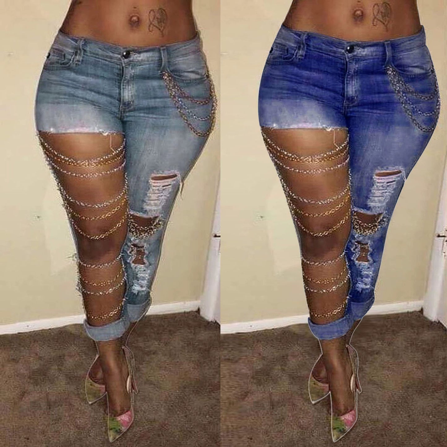 Big Shredded Stretch Denim