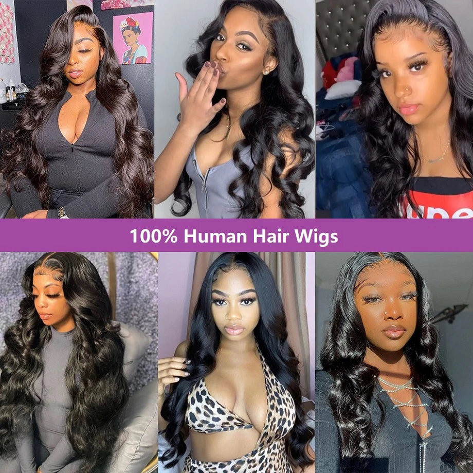 (180% D) 40 Inch Lace 13x6 Human Hair Body Wave Lace 
Glueless Human Hair Wigs