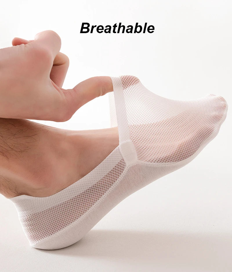 3Pair/Men Boat Socks Fashion Thin Invisible Breathable 
Soft Casual High Quality Elastic Mesh