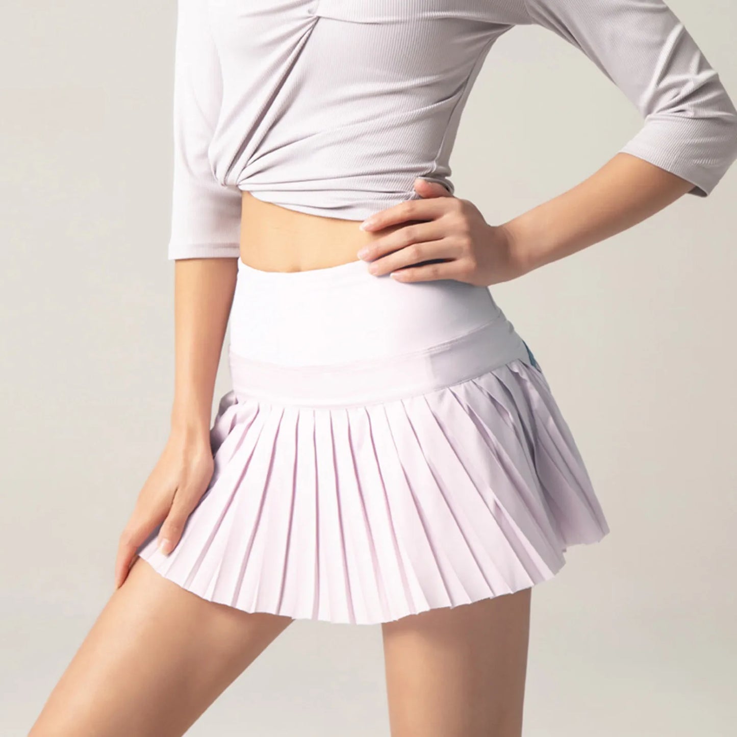 High Waist Pleated Mini Skirt