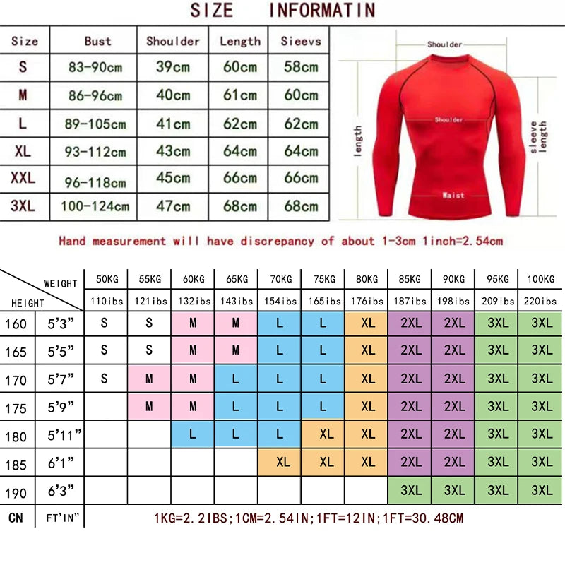 Sports Second Skin Running T-shirt Men's Fitness 
Long Sleeves Compression Shirt Workout Clothing