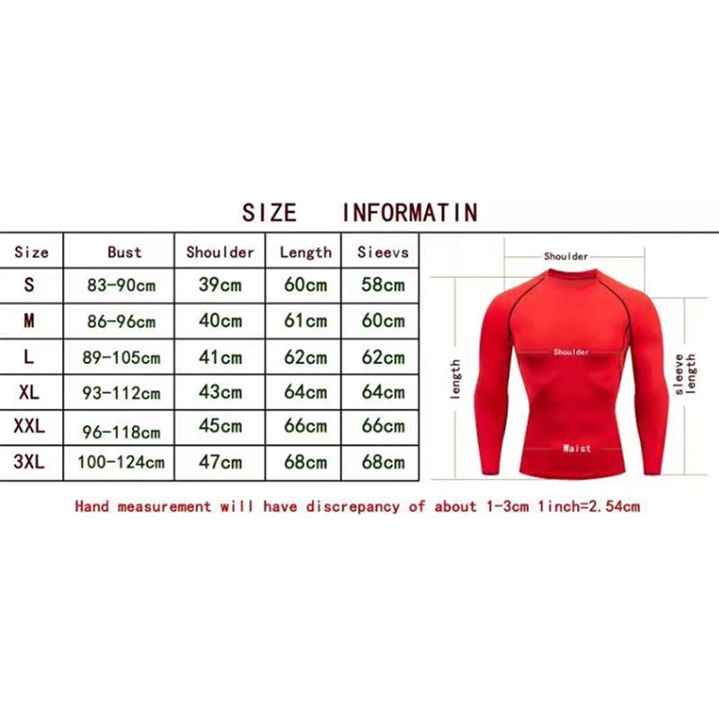 Sports Second Skin Running T-shirt Men's Fitness 
Long Sleeves Compression Shirt Workout Clothing