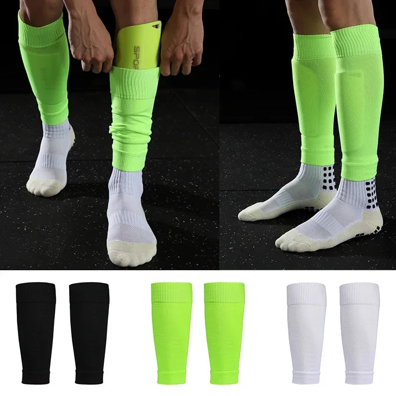 Football Socks Shin Pads Leg Cover Grip Cut/Pressure Socks