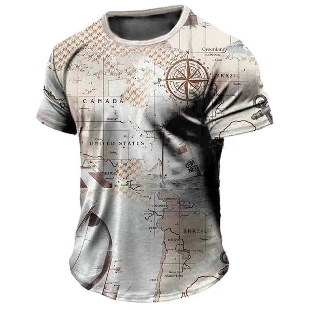 Compass Printed Short-sleeve Tee