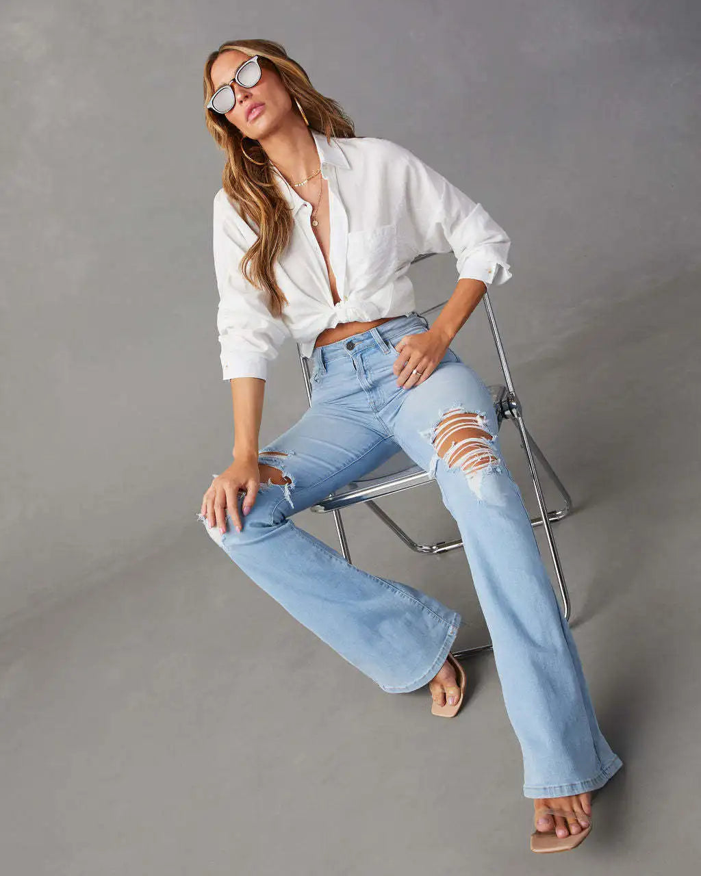 High Waist Flare Denim Jeans