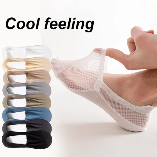 3Pair/Men Boat Socks Fashion Thin Invisible Breathable 
Soft Casual High Quality Elastic Mesh