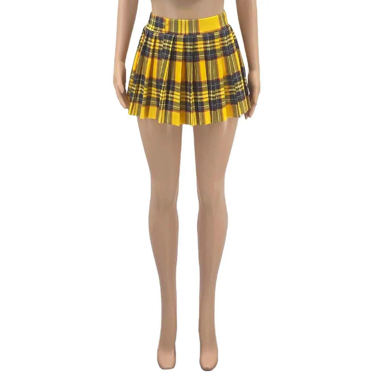 Fashion Printed Pleated Mini Skirt