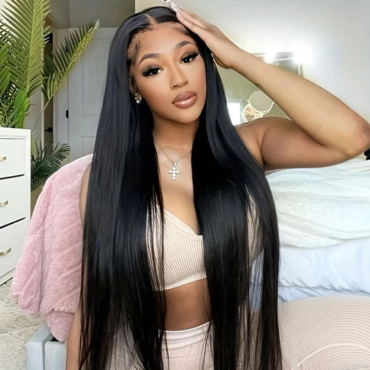 150% D/Straight Lace Frontal Wig Human Hair 
13x4 HD Pre Plucked 100% Human Glueless Brazilian Hair