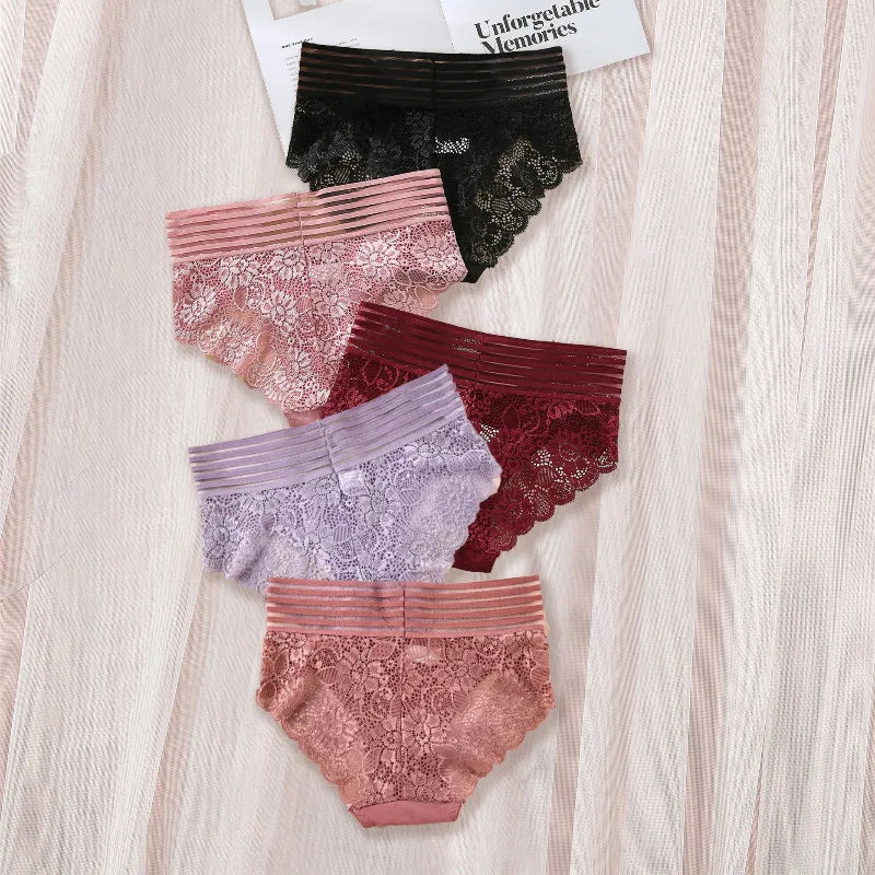 Sexy Lace Women Underwear/Mid Waist