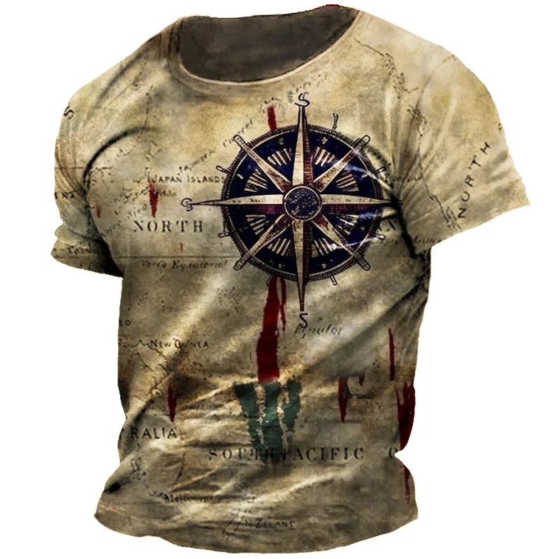 Compass Printed Short-sleeve Tee