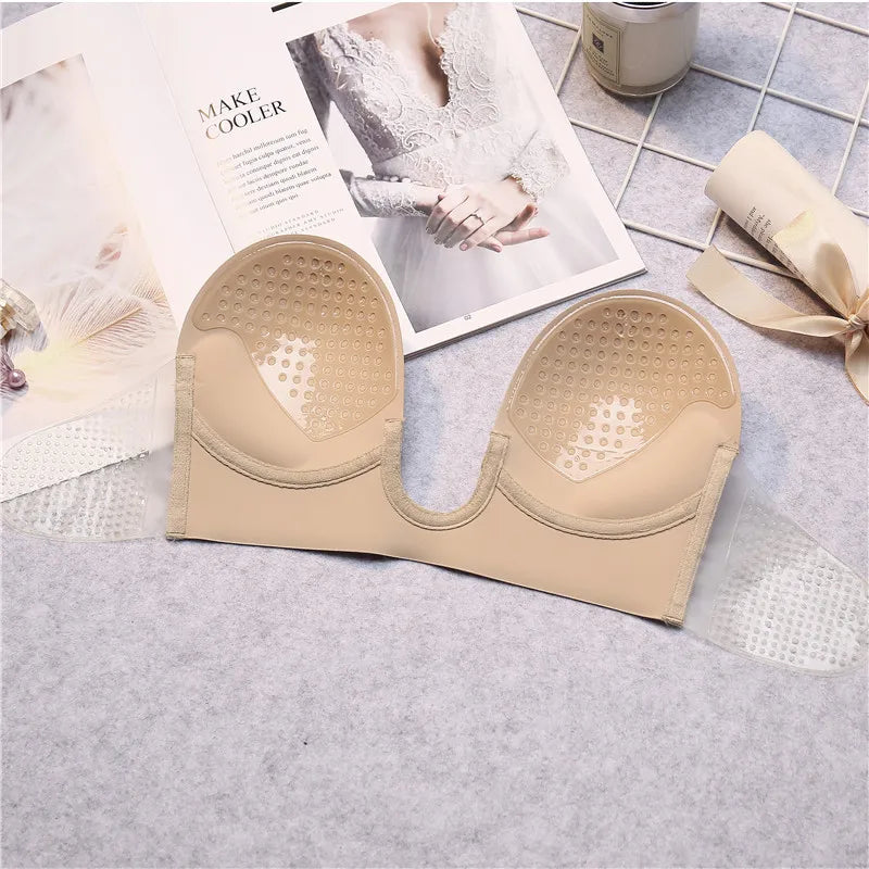 Strapless Bras Invisible Push Up Bra Silicone