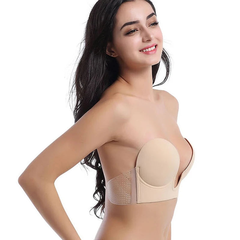 Strapless Bras Invisible Push Up Bra Silicone